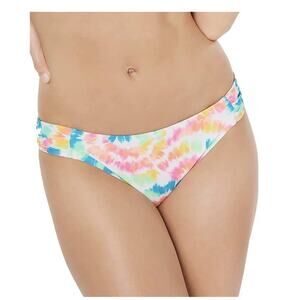 California Waves Tie Dyed Side Tab Hipster Bikini Bottoms - 16/18